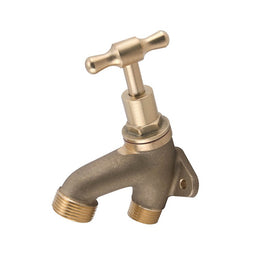 Brass Hose Tap Wall Mount BSPM 20mm x 25mm (3/4" x 1")