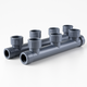 8c. Poly Tavlit Manifold 4 Port 25mm