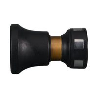 Fire Hose Nozzle Brass - Adjustable Jet Spray Nozzle (Rubber Protected) 3/4" FI