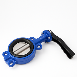 Cast Iron Wafer Style Butterfly Valve with S/S Stem 4" (100mm) - Table D Flange