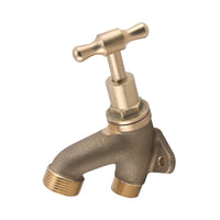 Brass Hose Tap Vandal Proof BSPM 15mm x 20mm (1/2" x 3/4")