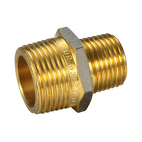 Brass Nipple Reducing Threaded BSPM 15mm x 10mm