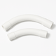 Communication Bend 90D 180mm Radius 32mm White