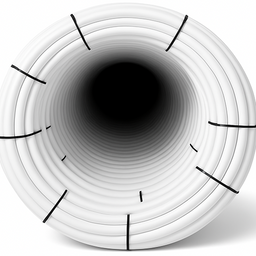 63 mm White HDPE Communication conduit, 140 Metre Coil