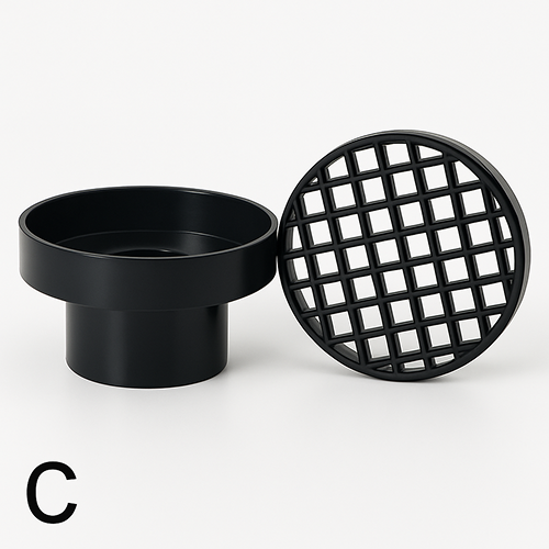 B. Stormwater (DWV) Finishing Collar and Grate Round 150mm to 100mm Pipe