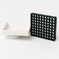 E. Stormwater Finishing Collar and Grate Rectangle S/S 190mm x 150mm x 90mm in to Pipe
