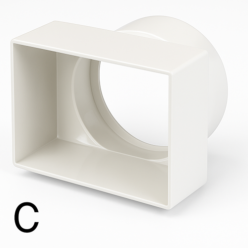 3c.Stormwater Downpipe Adaptor 100mm x 100mm to 90mm