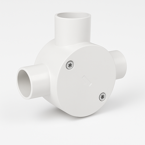 E. PVC Electrical Junction Box, Round U Type 20mm