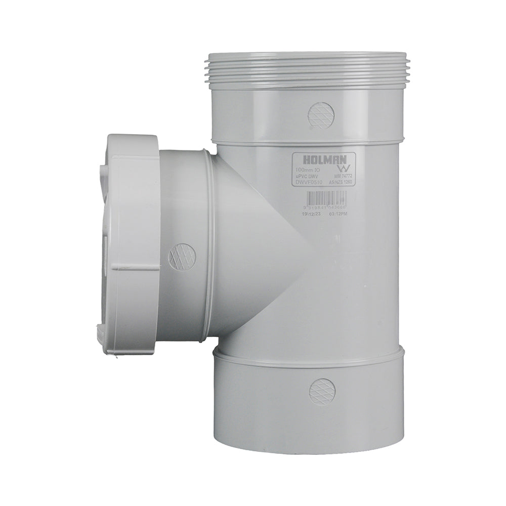 DWV Test Opening Tee FF with Cap 100mm