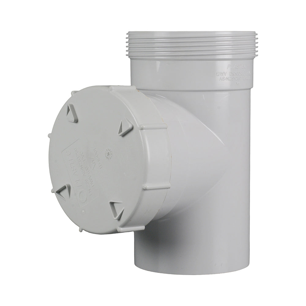 DWV Test Opening Tee MF with Cap 100mm