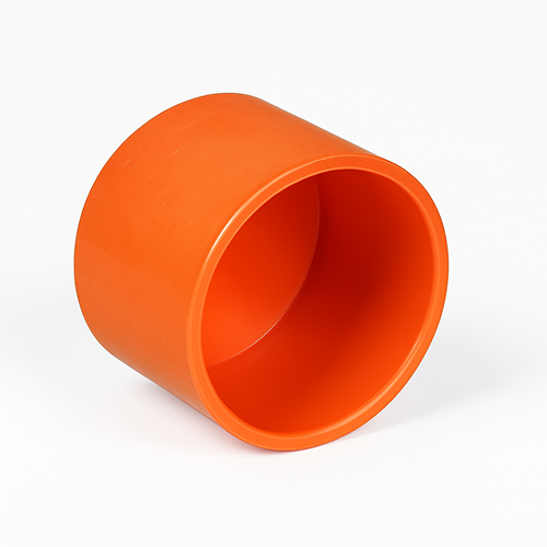 PVC Electrical End Cap Orange 80mm