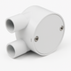 C. PVC Electrical Junction Box, Round Shallow Grey 1 way 20mm