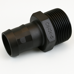 Poly Barb Hose Connector (Barb x MI BSP) 1&quot; x 1&quot;