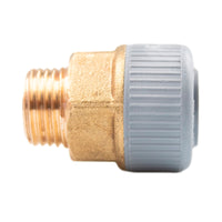 Hep2O/Waterlink Push Fit x Male Adaptor, 22mm x 3/4" MI Brass