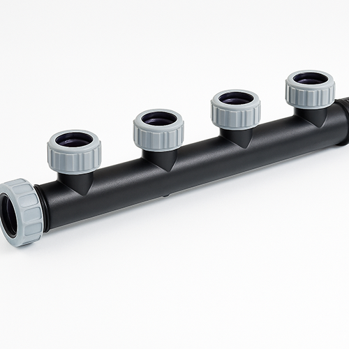 9c. PVC Holman Manifold 4 Port 25mm