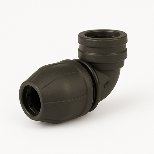Compression Poly Metric Elbow Wall Plate -Poly x FI BSP- 25 mm x 3/4