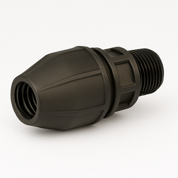 Compression Poly Metric End Connector- Poly x MI BSP - 25mm x 1&quot;