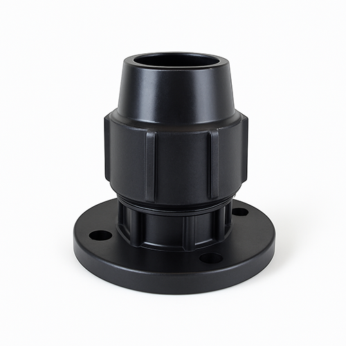 Compression Poly Metric Flanged Adaptor 75mm x 3&quot;