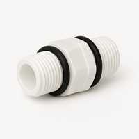 PVC Nipple with rubber O rings 15mm (1/2")