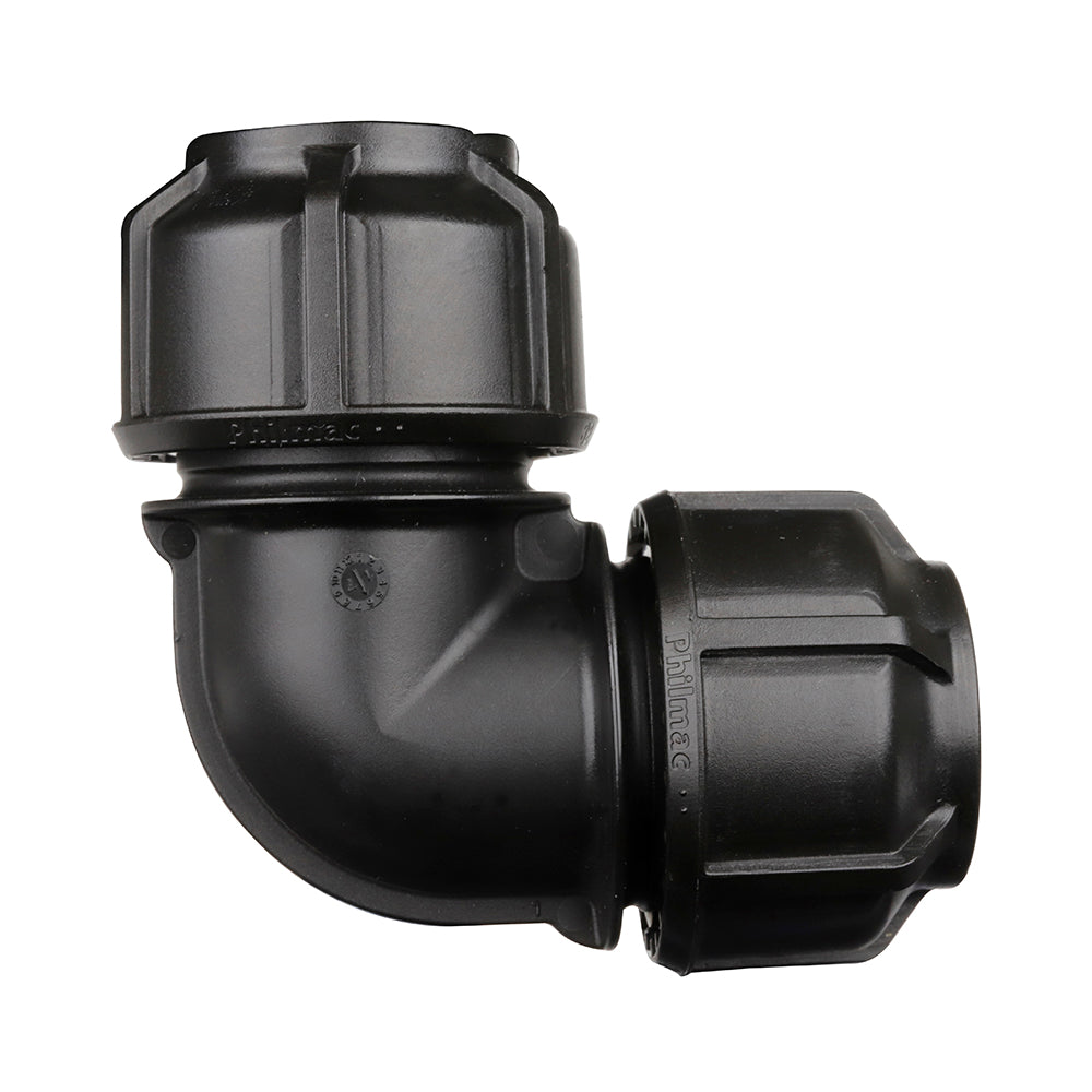 Compression Poly Metric Elbow- Poly x Poly - 40mm x 40mm