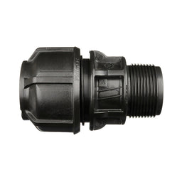 Compression Poly Metric End Connector- Poly x MI BSP - 25 mm x 1/2""