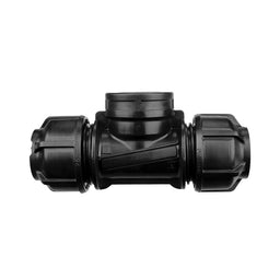 Compression Poly Metric Tee - Poly x FI BSP - 20 mm x 20 mm x 1/2"