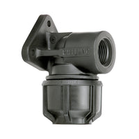 Compression Poly Metric Elbow Wall Plate -Poly x FI BSP- 25 mm x 3/4