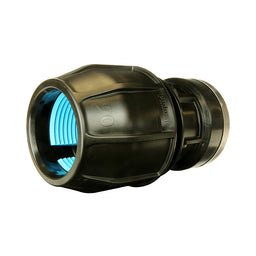 Compression Poly Metric End Connector- Poly x FI BSP - 90mm x 3"