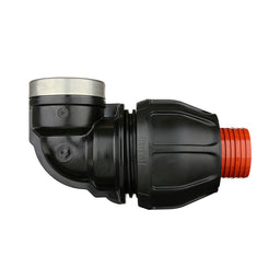 Compression Poly Rural Elbow- Poly x FI BSP - 1 1/4" x 1 1/4"