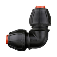 Compression Poly Rural Elbow- Poly x Poly - 1 1/2&quot;