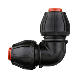 Compression Poly Rural Elbow- Poly x Poly - 3/4&quot;
