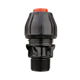 Compression Poly Rural End Connector- Poly x MI BSP - 1" x 1"