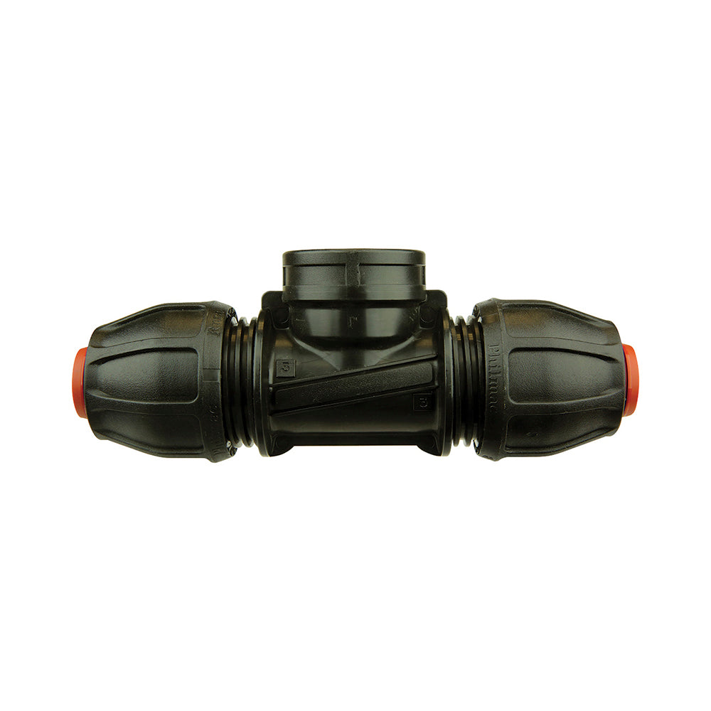 Compression Poly Rural Tee- Poly x FI BSP - 1 1/4" x 1 1/4" x 1 1/4"