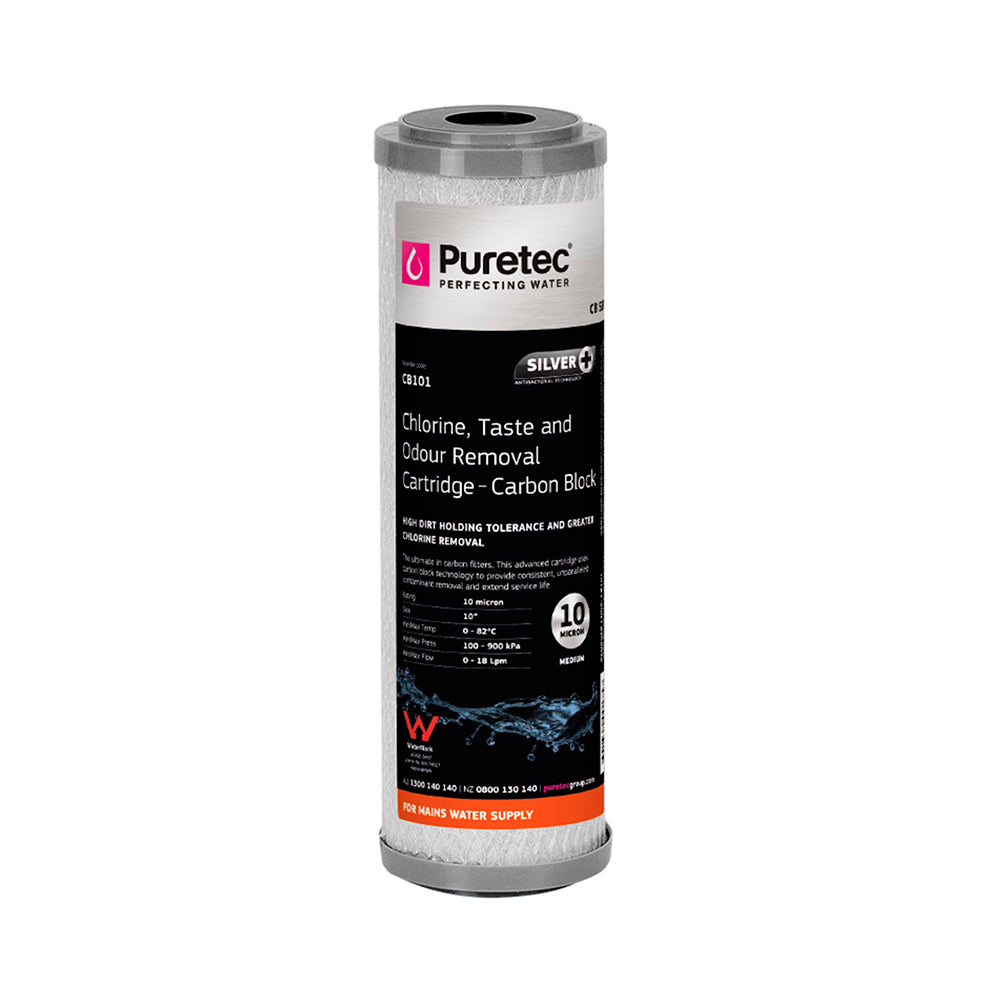 Puretec Cartridge CB101 Carbon Block 2.5" x 10", 10 Microns