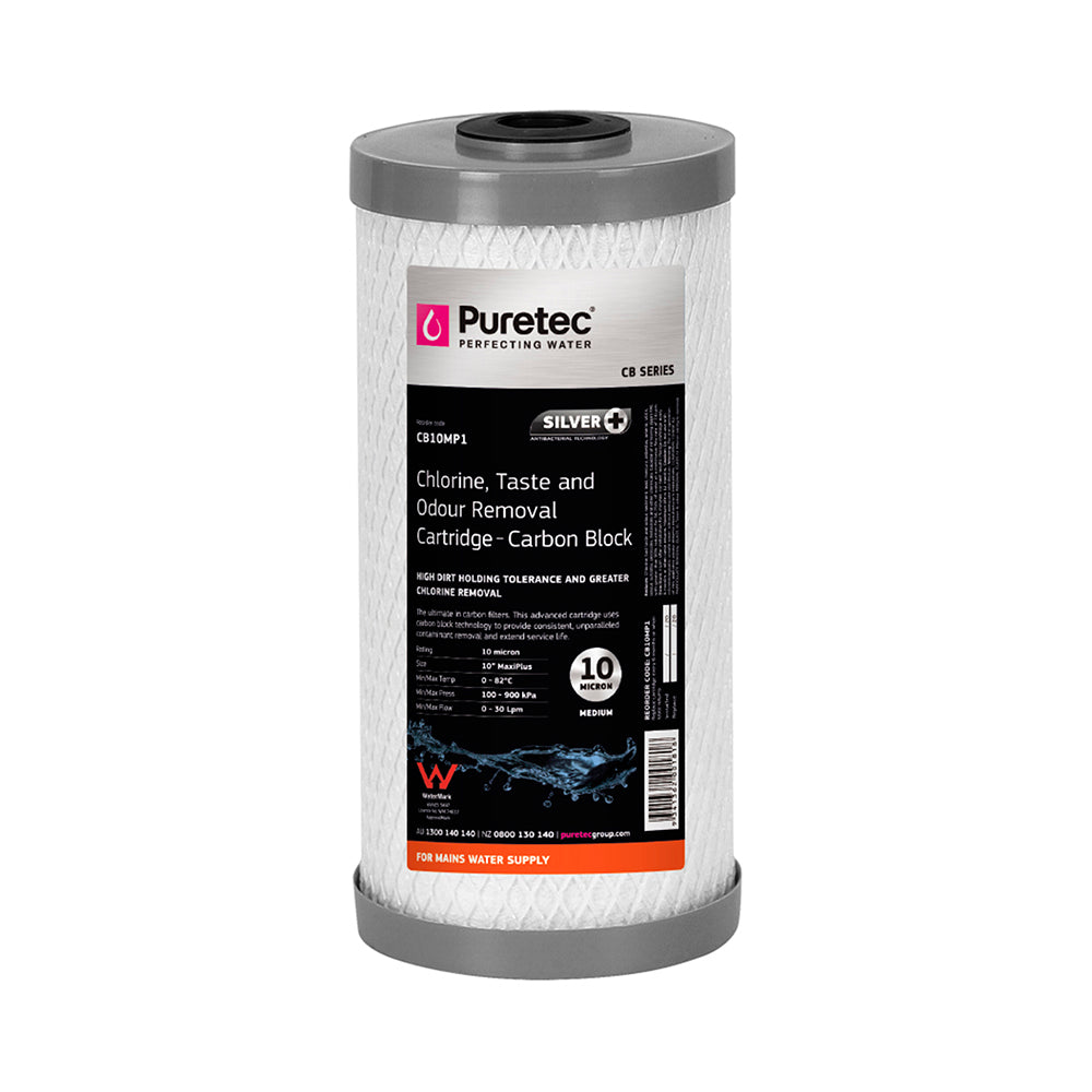 Puretec Cartridge CB10MP1 Carbon Block 4.5" x 10", 10 Microns