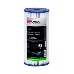 Puretec Cartridge PL05MP1 Sediment Pleated 4.5" x 10", 5 Microns
