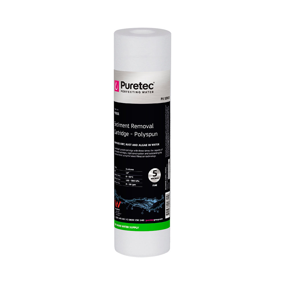 Puretec Cartridge PX051 Sediment Polyspun 2.5" x 10", 5 Microns