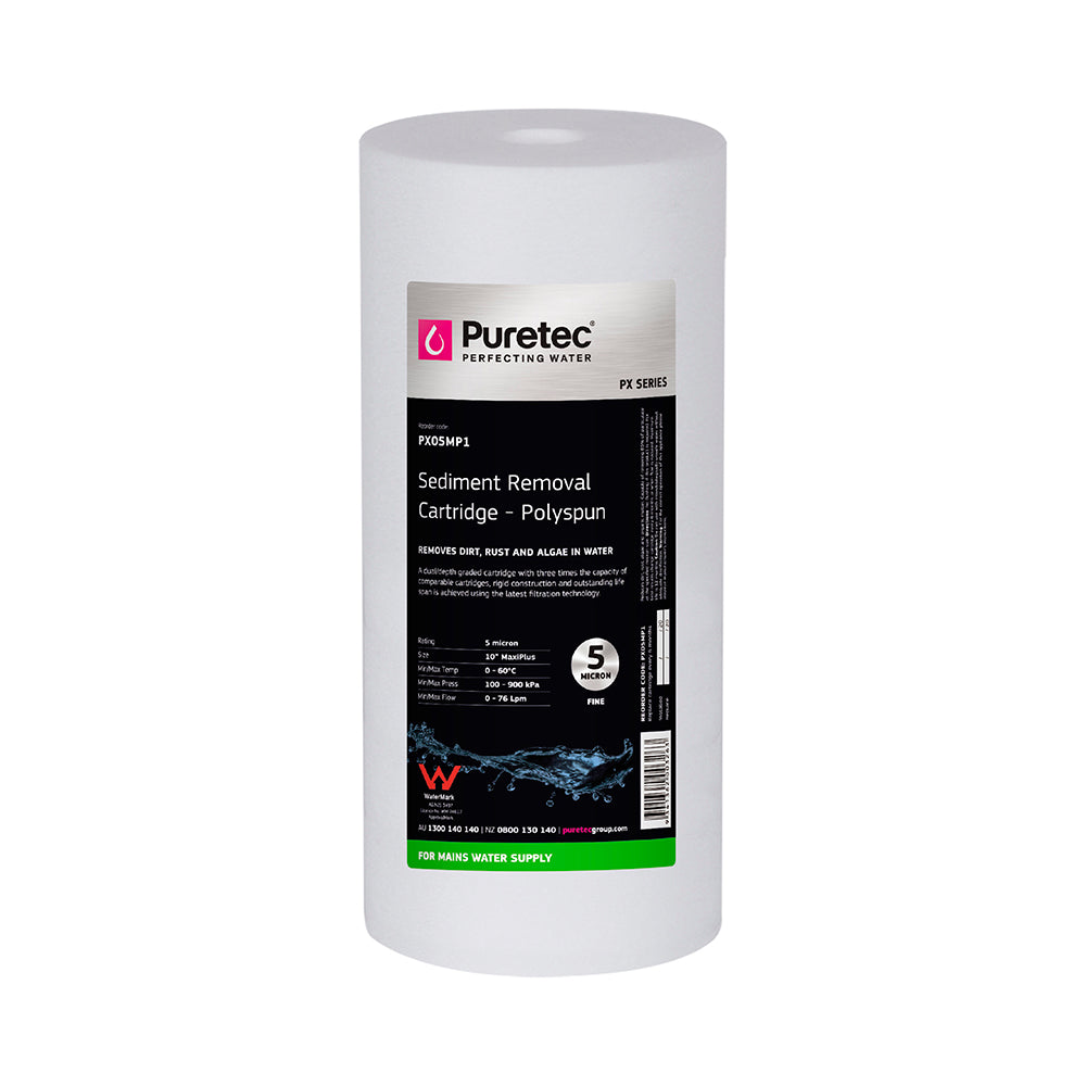 Puretec Cartridge PX05MP1 Sediment Polyspun 4.5" x 10", 5 Microns