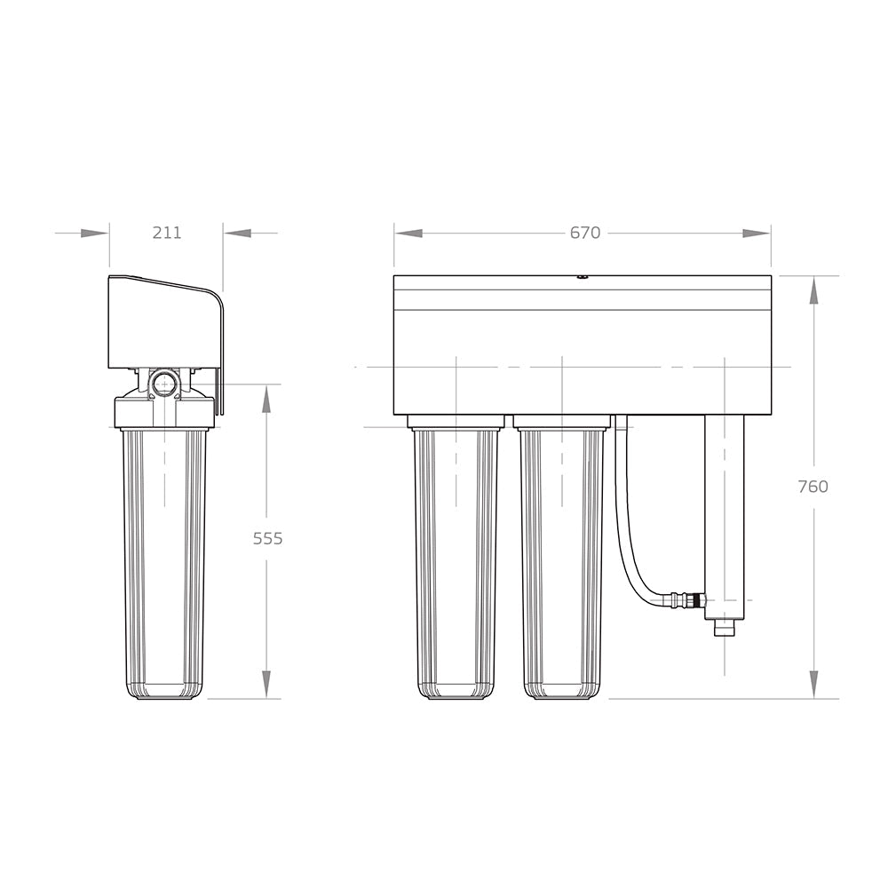 Puretec Filter Hybrid G7 Whole House Rainwater UV Twin System (includes PL05MP2 & DP10MP2)