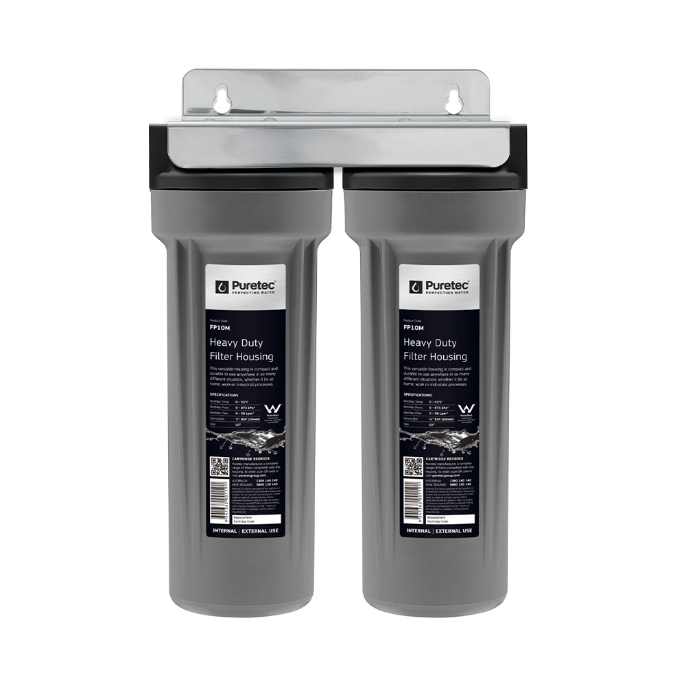 Puretec Housing CD13-3 Twin System, suits 10" cartridges