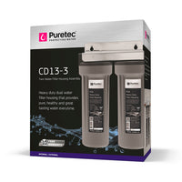 Puretec Housing CD13-3 Twin System, suits 10" cartridges