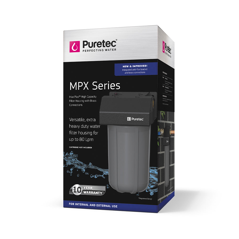 Puretec Housing MPX100B Heavy-Duty Single, suits 4.5" x 10" cartridges