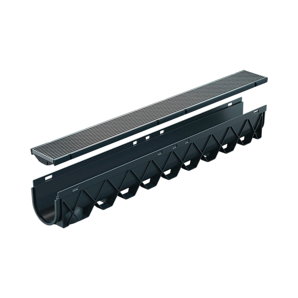 Reln Storm Drain Channel and Grate Architectural (316 S/S) 1000mm (L) x 120mm (W) x 129mm (D)