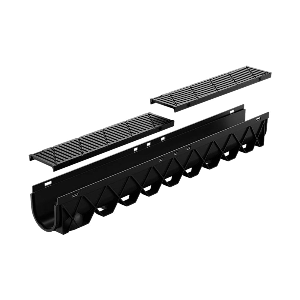Reln Storm Drain Channel and Grate Ductile Iron 1m L x 120mm W x 129mm D