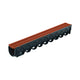 Reln Storm Drain Channel and Grate Plastic Terracotta 1m (L) x 120mm (W) x 129mm (D)