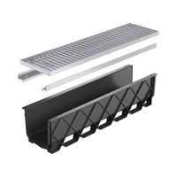 Reln Storm Drain PRO - Series 200 - Channel and Grate Galvanised Steel Class B (1000mm L x 269mm W x 266mm D)