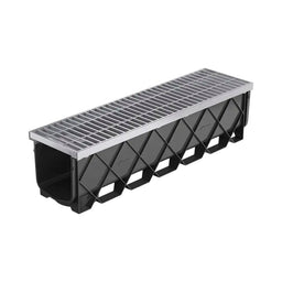 Reln Storm Drain PRO - Series 200 - Channel and Grate Galvanised Steel Class B (1000mm L x 269mm W x 266mm D)