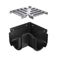Reln Storm Drain Corner 90° with Grate Galvanised Steel