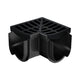 Reln Storm Drain Corner 90° with Grate Plastic Black