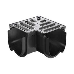 Reln Storm Drain Corner 90° with Grate Stainless Steel